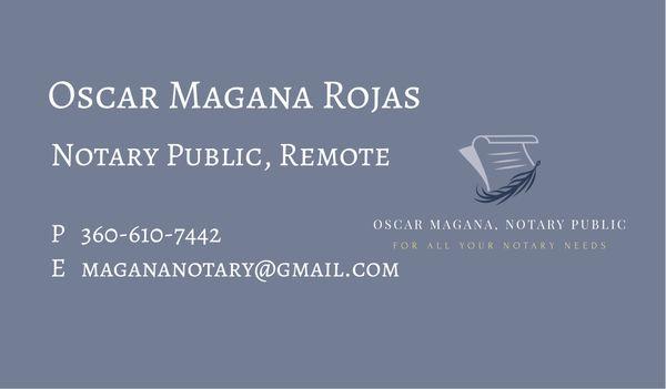 Oscar Magana, Public Notary