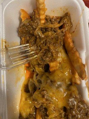 Chili cheese fries. Delicious had a great taste