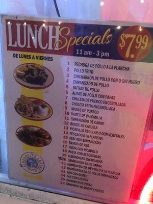 Lunch specials