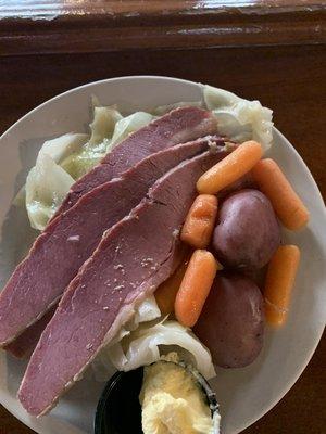 Corned Beef and Cabbage Dinner