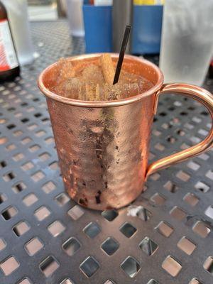 Apple cider mule on the patio