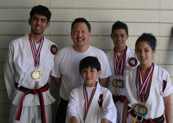 Students winning at a tournament