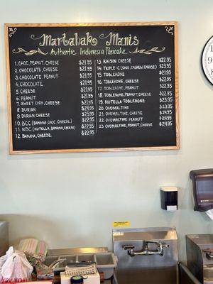 Martabak Menu