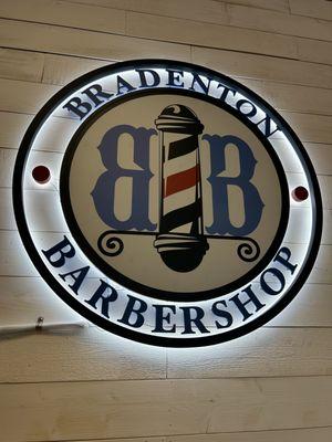 Lighted LED sign for Bradenton Barbershop