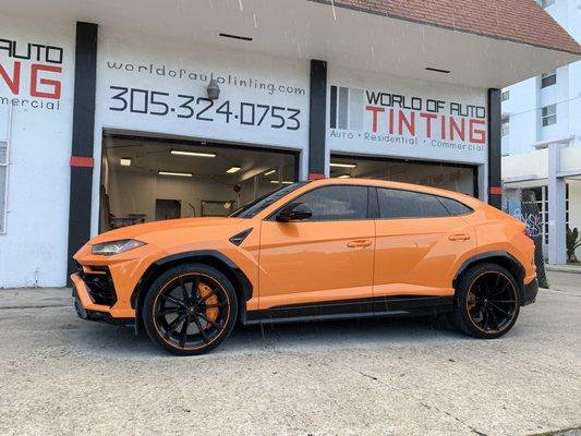 Lamborghini Urus with Ceramic 5 sides & back and Ceramic 50 windshield / window tinting