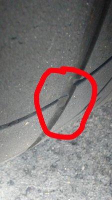 When the outer tread reaches the same depth as the tread wear indicator the tire needs to be replaced.  There is still plenty of tread left.