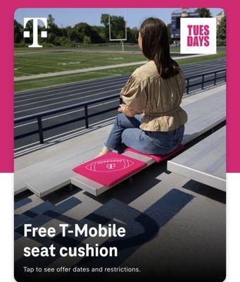 Free T-Mobile Seat Cushion on 8/27/24