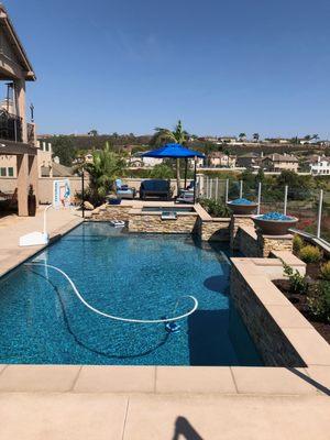 Incredible home resort pool built in Scripps Ranch by Mission Pools