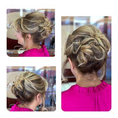 Shoulder length Updo