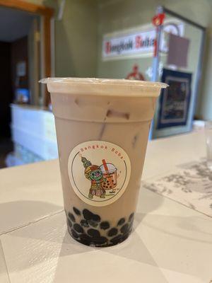 Original Black Milk Tea with Boba.