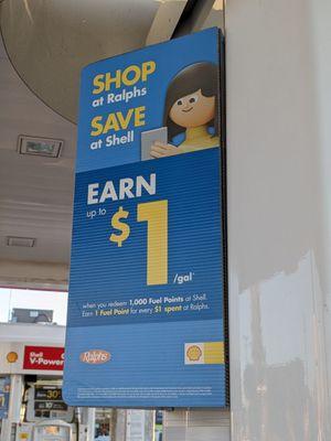 Earn up to $1 per gallon when you shop at Ralphs!