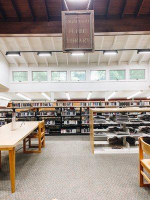 The loft area where the computers and newspapers are