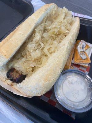 6/27/23 (tue):  Brat'n'Roll! Bread was so good & bratwurst was tasty