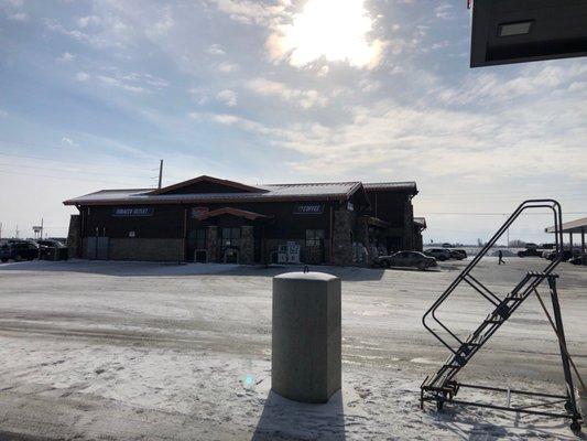 Truck entrance of store