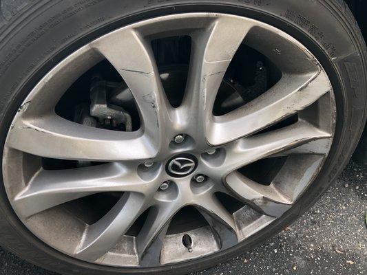 2014 Mazda 6 - Before rim repair and reconditioning