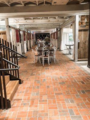 Such a neat interior! We sat off to the right of this main space right next to an open view of the kitchen.