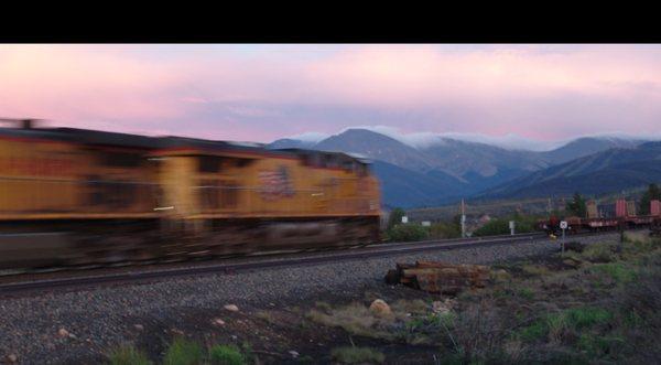 Train passing through Fraser Valley