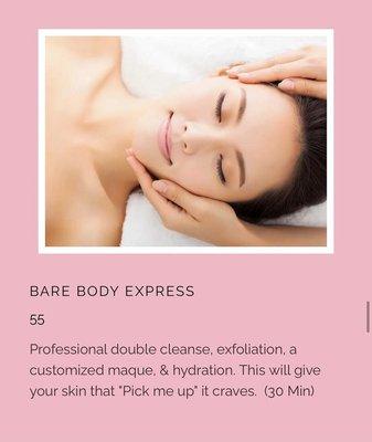 Bare Body Express Facial