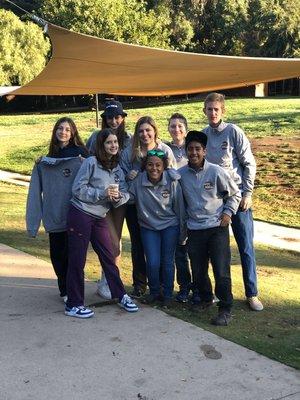 LBRTY, our High School Youth Group, shows off their new sweatshirts at NFTY SOCAL Fall Kallah!