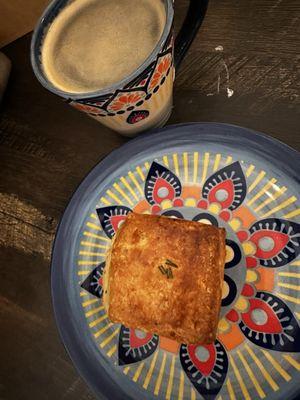 Honey Buttermilk Biscuit and Americano Coffee