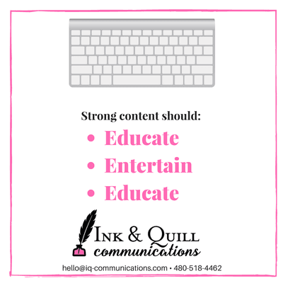 Does your content include the three E's?