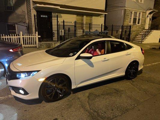 Honda Civic interior Red leather