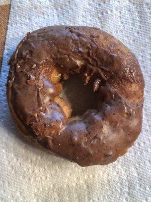 Balding milk chocolate donut