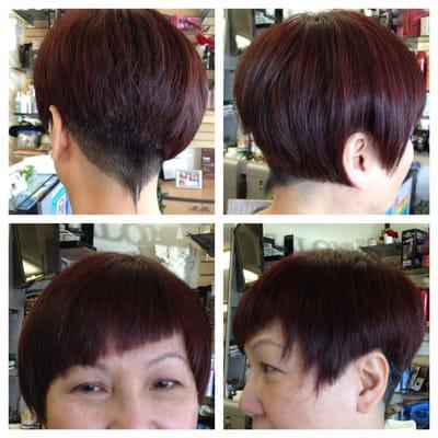 Creative short hair by Jennie Han (626) 8242698