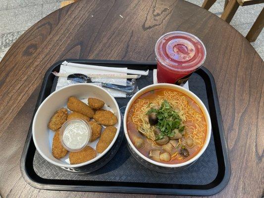 Tom Yum Soup and Jalapeno with watermelon Agua Fresca