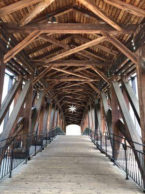 The Old Salem Heritage Bridge interior.