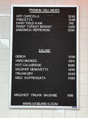 Deli Menu