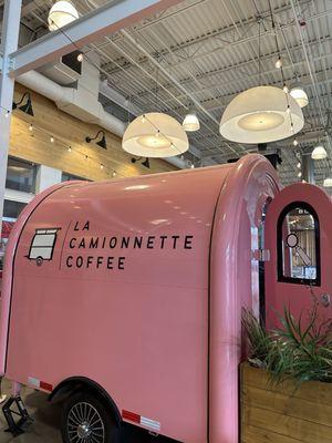 Coffee truck! Salted caramel cold foam cold brew and a iced matcha latte