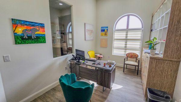 Nurses Station in a Villa with Door for Privacy