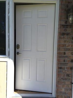 New door install, solid, balanced and neat.