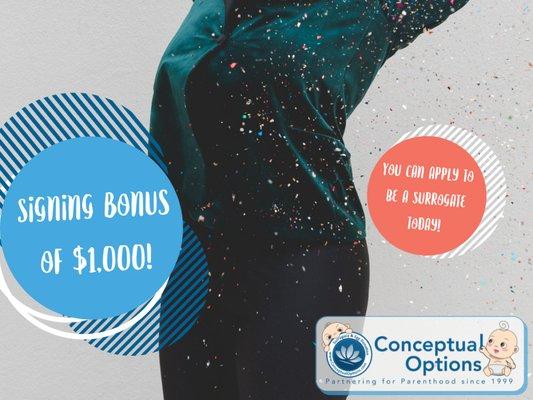 Helping a family in need through surrogacy!  Conceptual Options, LLC