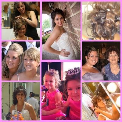 Book your Wedding Party for a memorable morning of Hair and Makeup before you walk down that aisle! Call today and schedule your trial run.