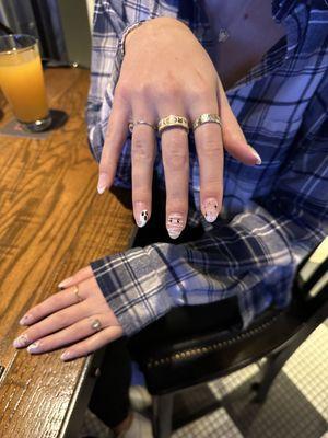 Mummy, ghost and star french tip nails!