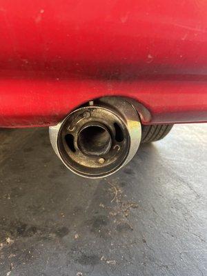 Muffler, not aligned