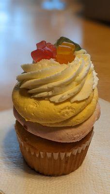 Rainbow sherbet cupcake