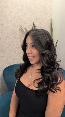 Hair Happiness Starts Here! New haircut in layers. Deep conditioning results and styling.