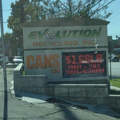 Evolution Recycling, Inc. Mon - Sat 9AM - 4:30PM Lunch 12PM - 1:30PM