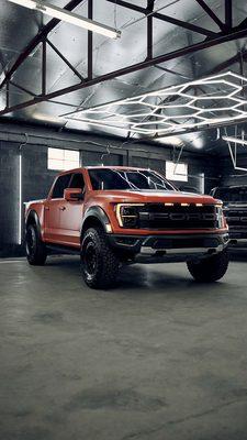 This Ford F-150 Raptor in MATTE Code Orange * Full Body Matte Paint Protection Package