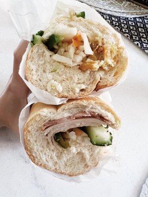 Top: Chicken sandwich, Bottom: Combination sandwich