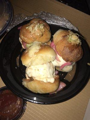 Stuffed Garlic Knots with Meatballs