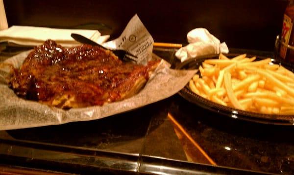 I like these pork ribs with fries are only $7.50. Enough for 2-3 at least