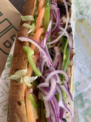 Subway Club!!!! With extra onions and green peppers.