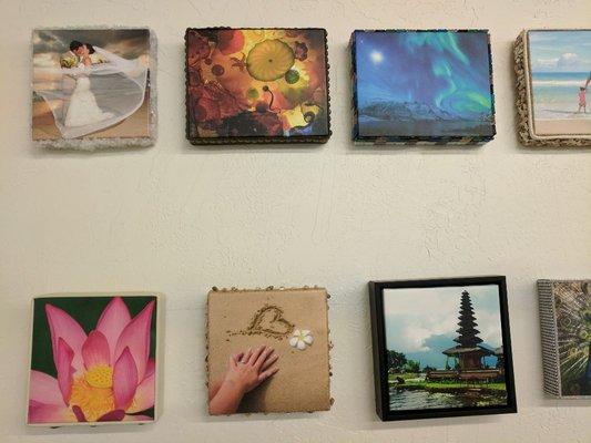 Small canvas prints with exclusive embellishment options.