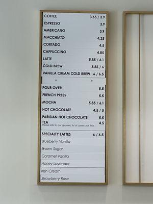 Drink Menu