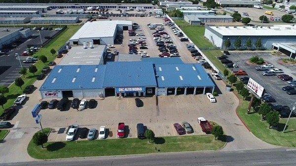 Arial photo of the OKC Auto Works complex