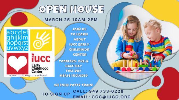 Join us for an Open House on March 25, 2023 between 10am-2pm